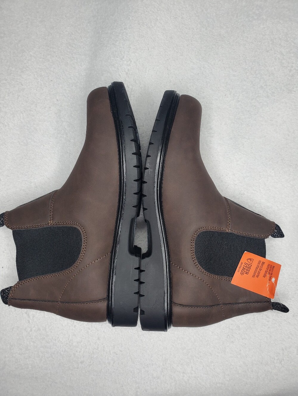 Deer Stags Brock Jr Brown Leather Chelsea Ankle Boots - Picture 6 of 10